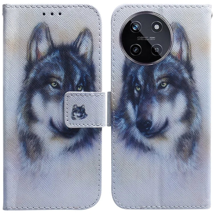 For Realme 11 4G (159.9x73.3x7.95mm) Leather Wallet Phone Case Pattern Printing