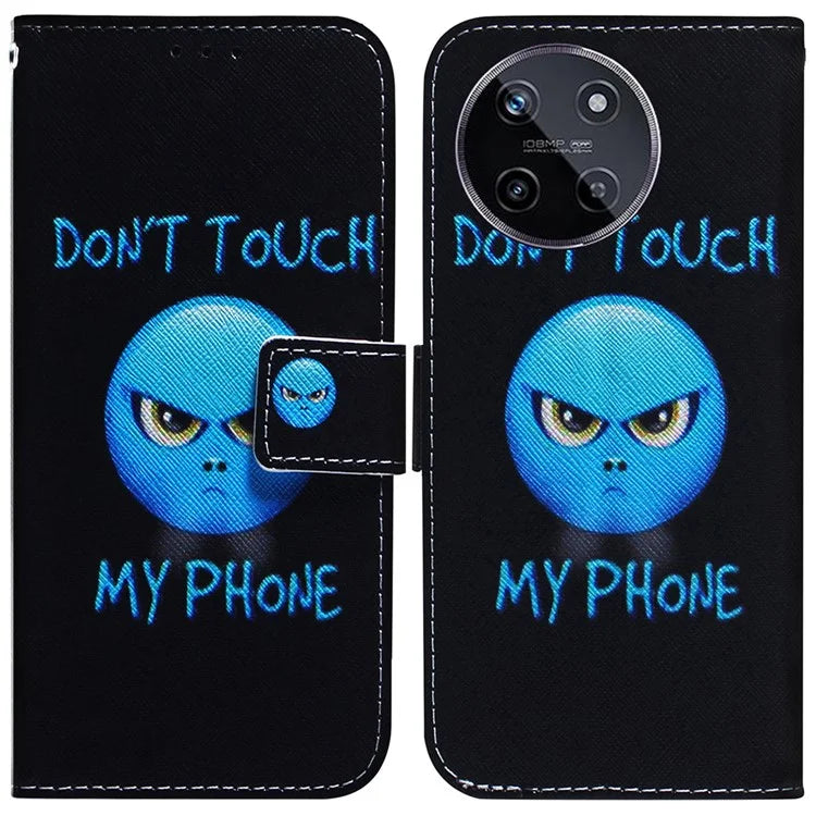 For Realme 11 4G (159.9x73.3x7.95mm) Leather Wallet Phone Case Pattern Printing