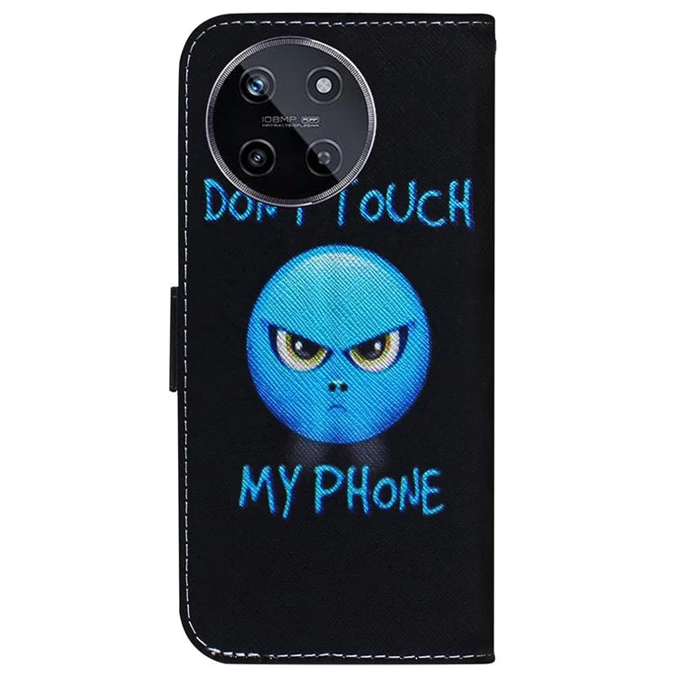For Realme 11 4G (159.9x73.3x7.95mm) Leather Wallet Phone Case Pattern Printing