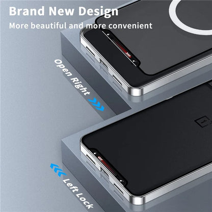 For OnePlus 12 5G Matte Case Compatible with MagSafe Metal Frame Protective Phone Cover