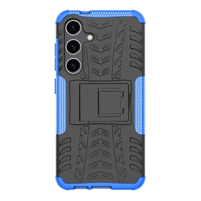 For Samsung Galaxy S24+ PC+TPU Phone Cover Tyre Pattern Phone Case with Kickstand
