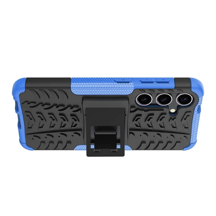 For Samsung Galaxy S24+ PC+TPU Phone Cover Tyre Pattern Phone Case with Kickstand