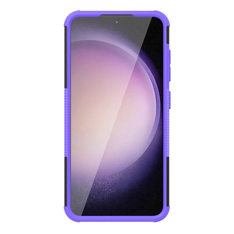 For Samsung Galaxy S24+ PC+TPU Phone Cover Tyre Pattern Phone Case with Kickstand