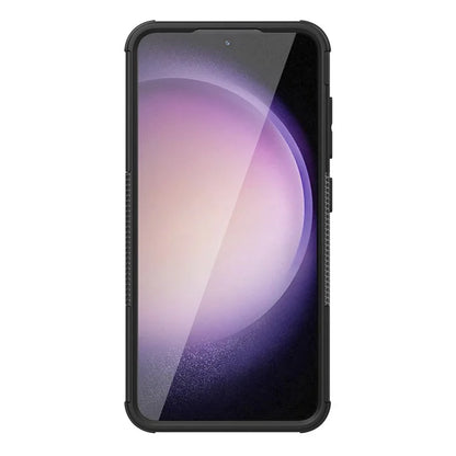 For Samsung Galaxy S24+ PC+TPU Phone Cover Tyre Pattern Phone Case with Kickstand