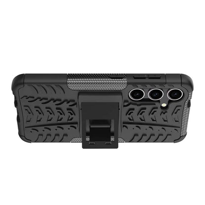 For Samsung Galaxy S24+ PC+TPU Phone Cover Tyre Pattern Phone Case with Kickstand