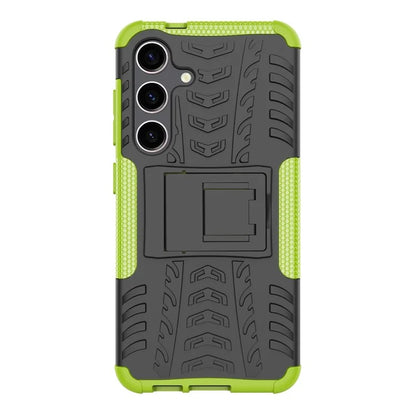 For Samsung Galaxy S24+ PC+TPU Phone Cover Tyre Pattern Phone Case with Kickstand