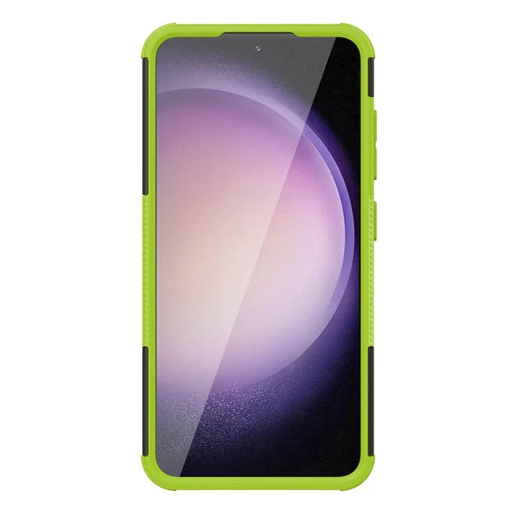For Samsung Galaxy S24+ PC+TPU Phone Cover Tyre Pattern Phone Case with Kickstand