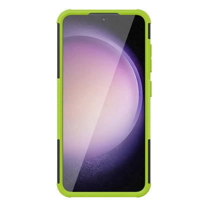 For Samsung Galaxy S24+ PC+TPU Phone Cover Tyre Pattern Phone Case with Kickstand