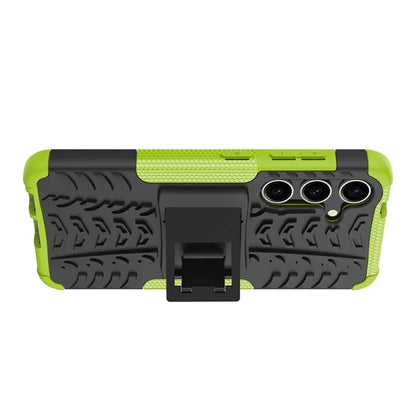 For Samsung Galaxy S24+ PC+TPU Phone Cover Tyre Pattern Phone Case with Kickstand