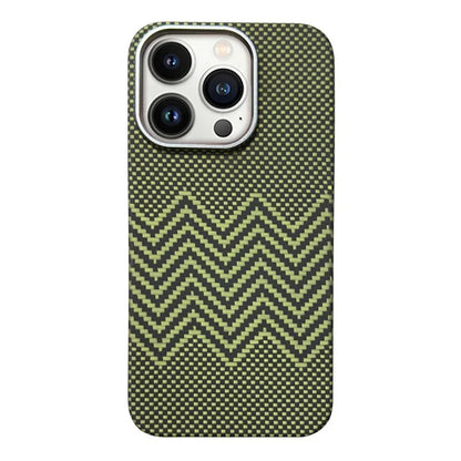 For iPhone 14 Pro Aramid Carbon Fiber Thin Phone Case Compatible with MagSafe