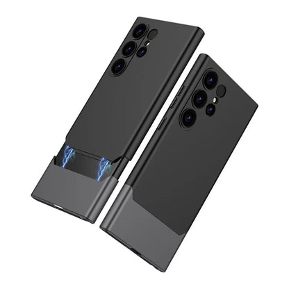 GKK For Samsung Galaxy S24 Ultra Phone Case Contrast Color Detachable Magnetic PC Cover+Grey