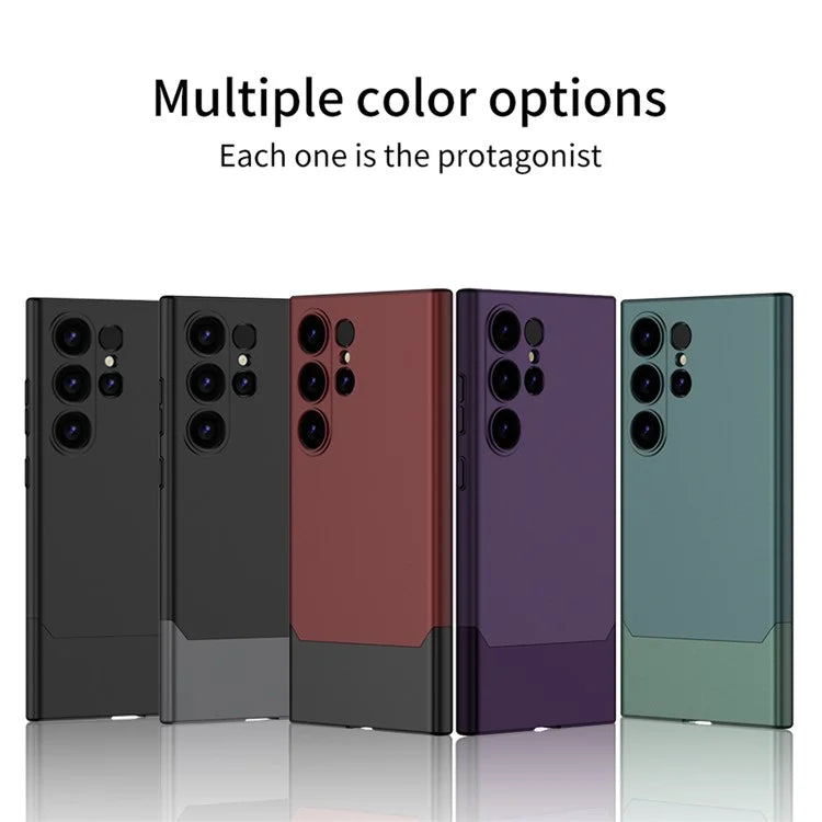 GKK For Samsung Galaxy S24 Ultra Phone Case Contrast Color Detachable Magnetic PC Cover+Grey