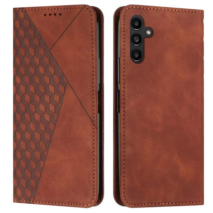 For Samsung Galaxy A55 5G Magnetic Case PU Leather Skin-touch Phone Stand Cover