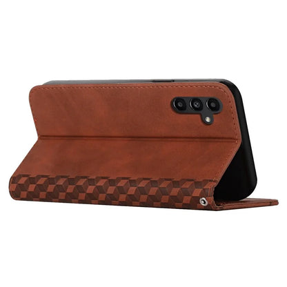 For Samsung Galaxy A55 5G Magnetic Case PU Leather Skin-touch Phone Stand Cover