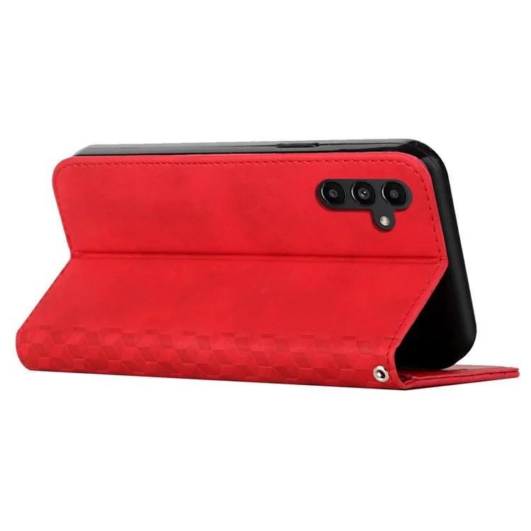 For Samsung Galaxy A55 5G Magnetic Case PU Leather Skin-touch Phone Stand Cover