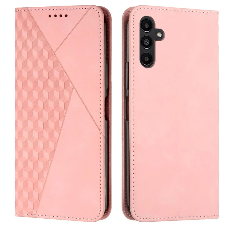 For Samsung Galaxy A55 5G Magnetic Case PU Leather Skin-touch Phone Stand Cover