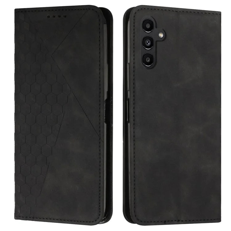 For Samsung Galaxy A55 5G Magnetic Case PU Leather Skin-touch Phone Stand Cover