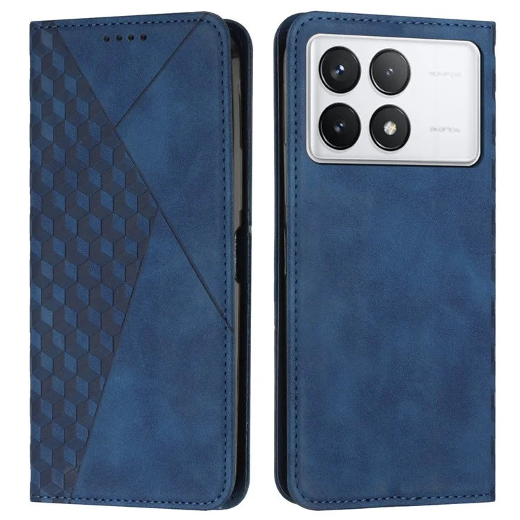 For Xiaomi Redmi K70E 5G / Poco X6 Pro 5G Imprinted Magnetic Phone Case PU Leather Phone Stand Cover