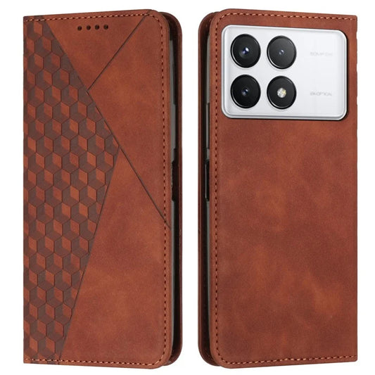 For Xiaomi Redmi K70 Pro 5G / K70 5G TPU+PU Leather Imprinted Dustproof Case Phone Stand Cover