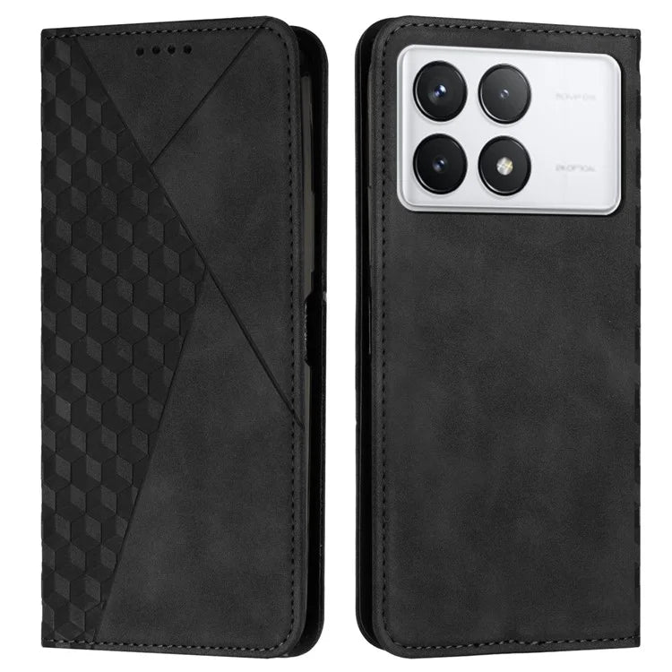 For Xiaomi Redmi K70 Pro 5G / K70 5G TPU+PU Leather Imprinted Dustproof Case Phone Stand Cover