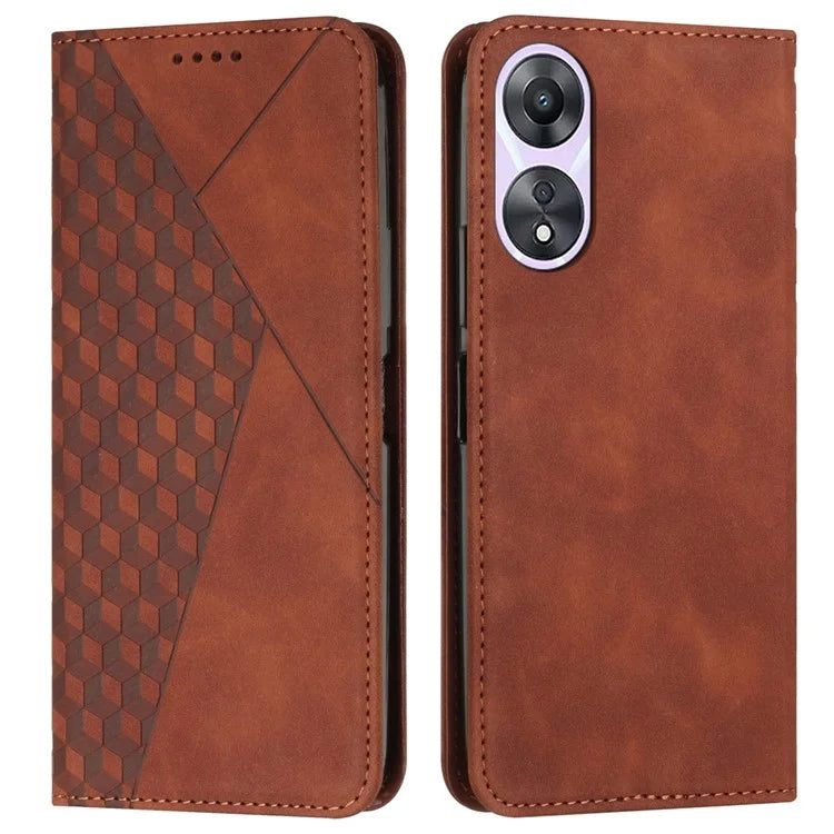 For Oppo A58 5G / A58x 5G / A78 5G / A1 5G / A1x 5G / A2x 5G Case PU Leather Magnetic Absorption Phone Cover