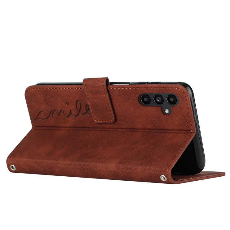 For Samsung Galaxy A55 5G Magnetic Phone Case Skin-touch PU Leather Wallet Cover