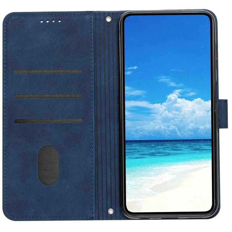 For Samsung Galaxy A55 5G Magnetic Phone Case Skin-touch PU Leather Wallet Cover
