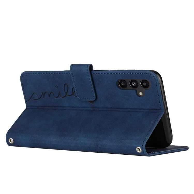 For Samsung Galaxy A55 5G Magnetic Phone Case Skin-touch PU Leather Wallet Cover