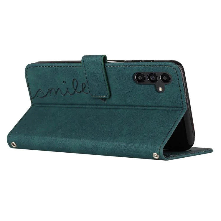 For Samsung Galaxy A35 5G Skin-touch PU Leather+TPU Wallet Cover Magnetic Cell Phone Case