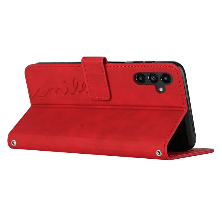For Samsung Galaxy A35 5G Skin-touch PU Leather+TPU Wallet Cover Magnetic Cell Phone Case