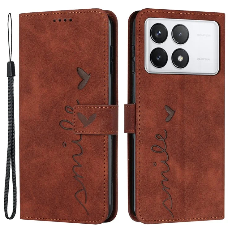 For Xiaomi Redmi K70E 5G / Poco X6 Pro 5G Wallet Cover Magnetic Skin-touch PU Leather+TPU Phone Case