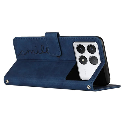 For Xiaomi Redmi K70E 5G / Poco X6 Pro 5G Wallet Cover Magnetic Skin-touch PU Leather+TPU Phone Case