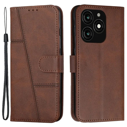 Leather Wallet Case for Transsion itel A70 Phone Stand Cover Calf Texture