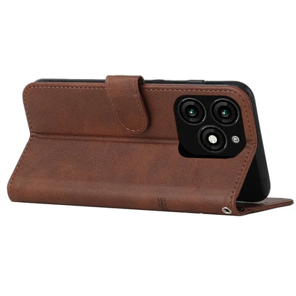 Leather Wallet Case for Transsion itel A70 Phone Stand Cover Calf Texture