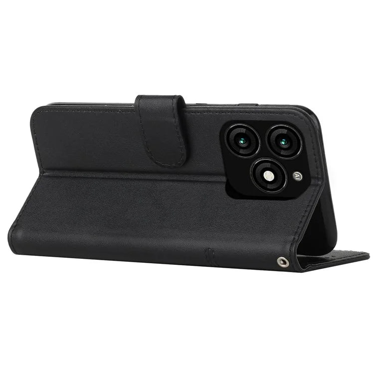 Leather Wallet Case for Transsion itel A70 Phone Stand Cover Calf Texture