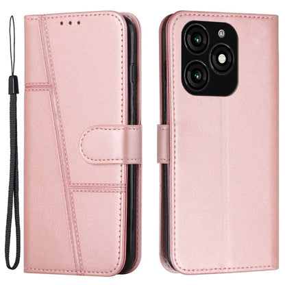 Leather Wallet Case for Transsion itel A70 Phone Stand Cover Calf Texture