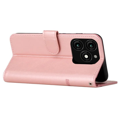 Leather Wallet Case for Transsion itel A70 Phone Stand Cover Calf Texture