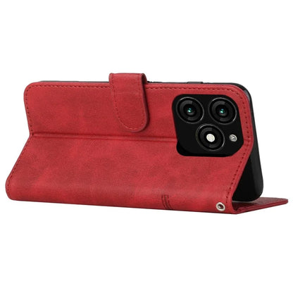Leather Wallet Case for Transsion itel A70 Phone Stand Cover Calf Texture