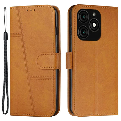Leather Wallet Case for Transsion itel A70 Phone Stand Cover Calf Texture