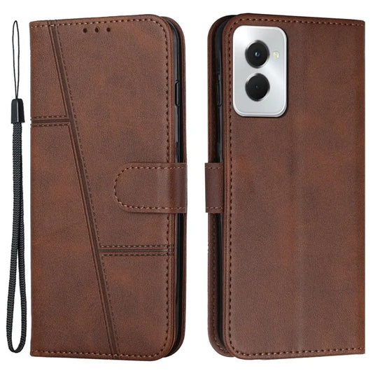 For Motorola Moto G Power (2024) Leather Case Calf Texture Phone Wallet