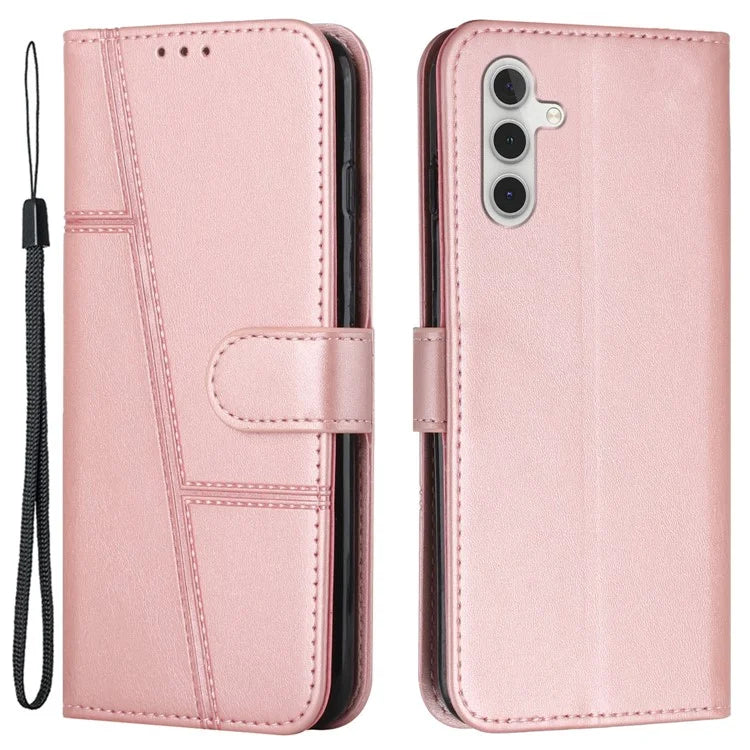 For Samsung Galaxy A55 5G Cell Phone Case Wallet PU Leather Phone Stand Cover