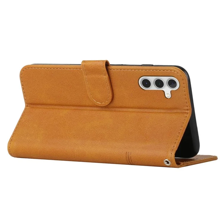 For Samsung Galaxy A55 5G Cell Phone Case Wallet PU Leather Phone Stand Cover