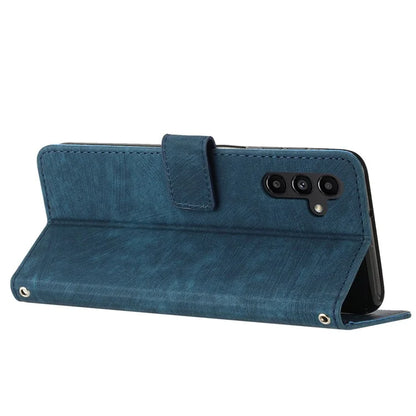 For Samsung Galaxy A55 5G Leather Cover Skin-Feel Finish Line Imprinted Phone Case