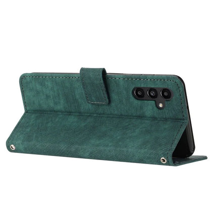 For Samsung Galaxy A55 5G Leather Cover Skin-Feel Finish Line Imprinted Phone Case