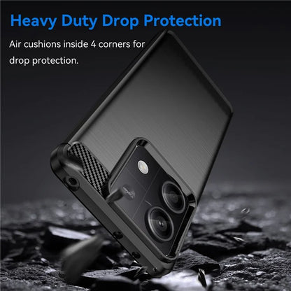 For Xiaomi Redmi Note 13 5G Cell Phone Shell Case TPU Carbon Fiber Texture Shell Cover