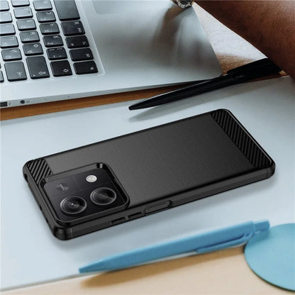 For Xiaomi Redmi Note 13 5G Cell Phone Shell Case TPU Carbon Fiber Texture Shell Cover