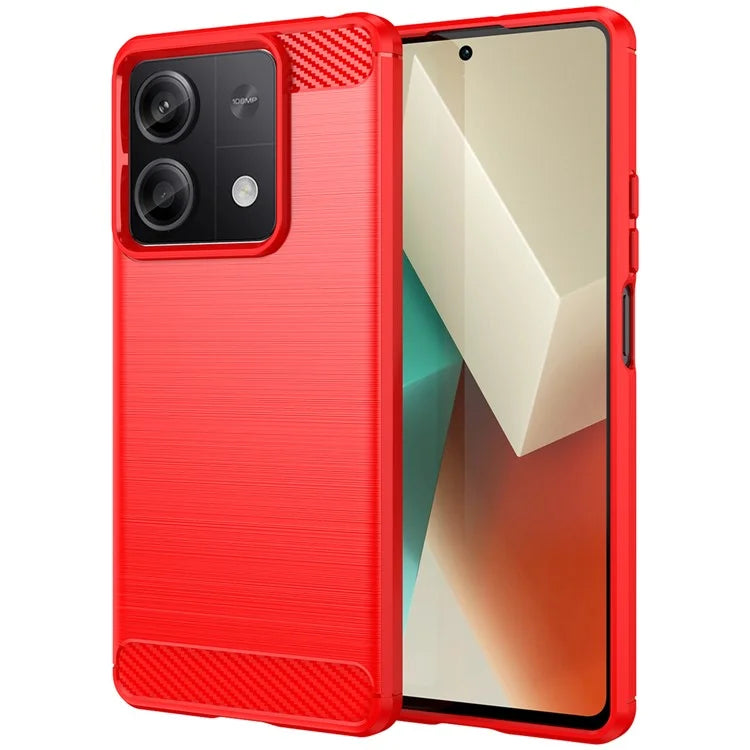For Xiaomi Redmi Note 13 5G Cell Phone Shell Case TPU Carbon Fiber Texture Shell Cover