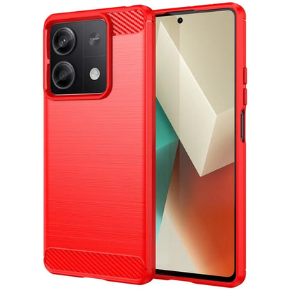 For Xiaomi Redmi Note 13 5G Cell Phone Shell Case TPU Carbon Fiber Texture Shell Cover