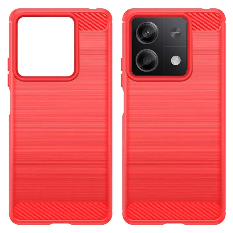 For Xiaomi Redmi Note 13 5G Cell Phone Shell Case TPU Carbon Fiber Texture Shell Cover