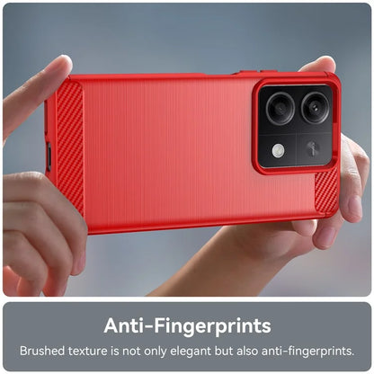 For Xiaomi Redmi Note 13 5G Cell Phone Shell Case TPU Carbon Fiber Texture Shell Cover